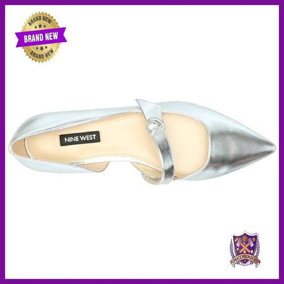 Pointy Toe Dress Flats with Strap, Faux Leather, Size 5-12 - Picture 5 of 8